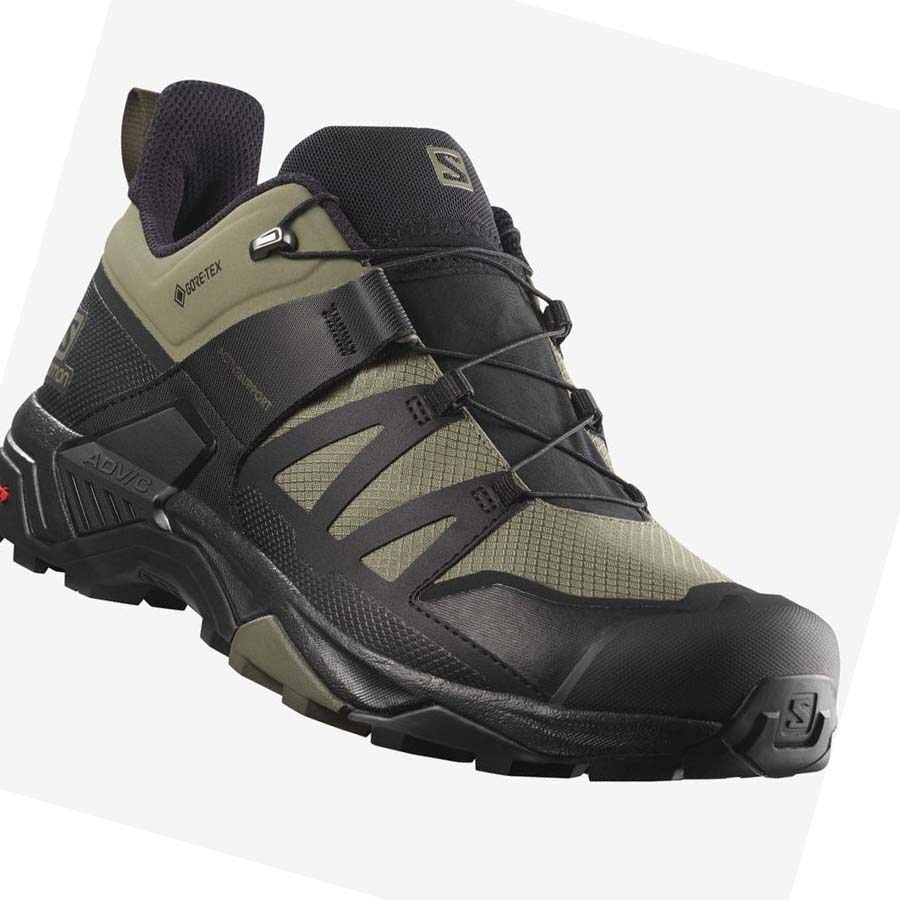 Salomon X ULTRA 4 GORE-TEX Erkek Yürüyüş Ayakkabısı Zeytin Yeşili Siyah | TR 3592EBC